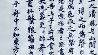 中国書道/華彤 作　「驚濤」（蘇東坡・赤壁懐古の詩より） 中国書道/華彤 作 「驚濤」（蘇東坡・赤壁懐古の詩より） 中国書道/華